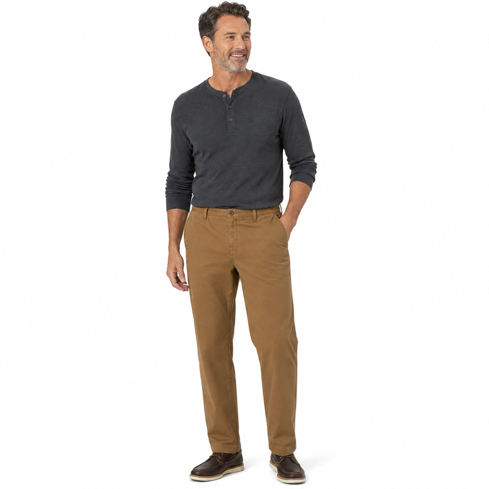 Dockers Downtime Khaki Smart 360 Flex Brown Pants Big & Tall Casual NWT 42x34